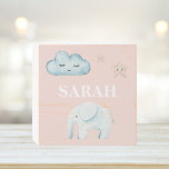 Modern Pastel Pink & Blue Child Name Wooden Box Sign<br><div class="desc">Modern Pastel Pink & Blue Child Name</div>