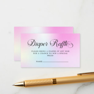 Modern Pastel  Pink Cloud Nine Baby Shower Enclosure Card