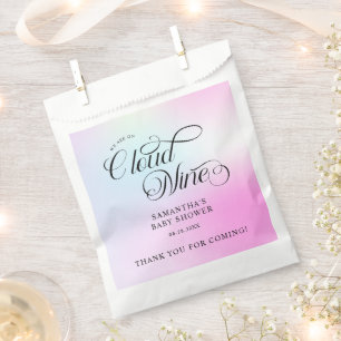 Modern Pastel  Pink Cloud Nine Baby Shower Favour Bag