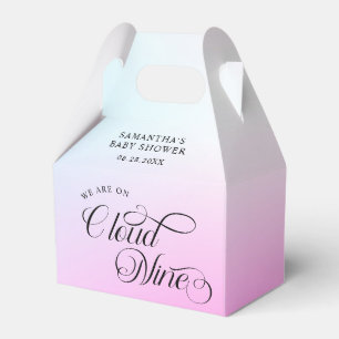 Modern Pastel Pink Cloud Nine Baby Shower Favour Box