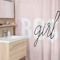 Modern Pastel Pink Girl Boss Phrase