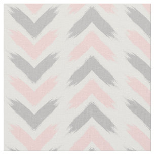 Modern pastel pink grey arrow brushstrokes pattern fabric