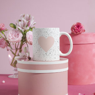 Modern Pastel Pink & Heart Lovely Gift Mug