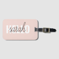 Modern Pastel Pink Hello And You Name