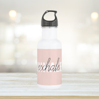Modern Pastel Pink Inhale Exhale Quote
