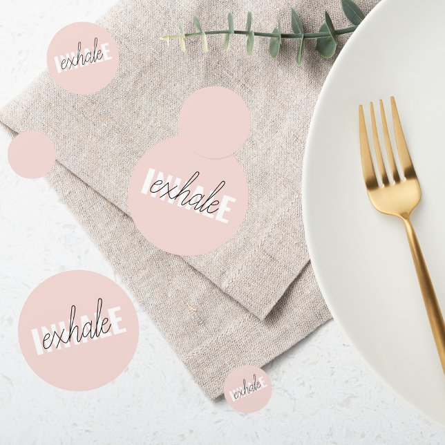 Modern Pastel Pink Inhale Exhale Quote Confetti (Creator Uploaded)