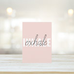 Modern Pastel Pink Inhale Exhale Quote Holiday Card<br><div class="desc">Modern Pastel Pink Inhale Exhale Quote</div>