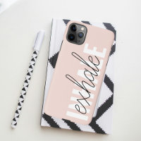 Modern Pastel Pink Inhale Exhale Quote