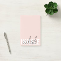 Modern Pastel Pink Inhale Exhale Quote