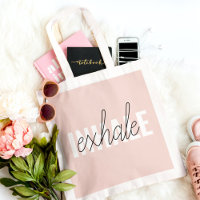 Modern Pastel Pink Inhale Exhale Quote
