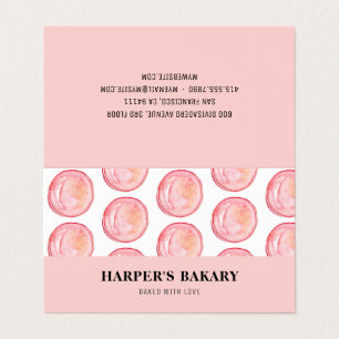 Modern Pastel Pink Macarons Professional Logo Business Card