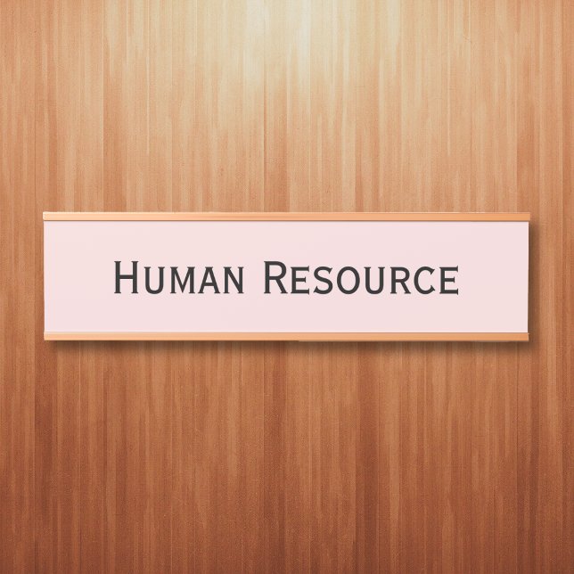 Modern Pastel Pink Office Room Department Name Door Sign (Modern Pastel Pink Office Room Department Name Door Sign)