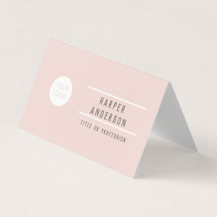 Modern Pastel Pink Professional Business Cards
