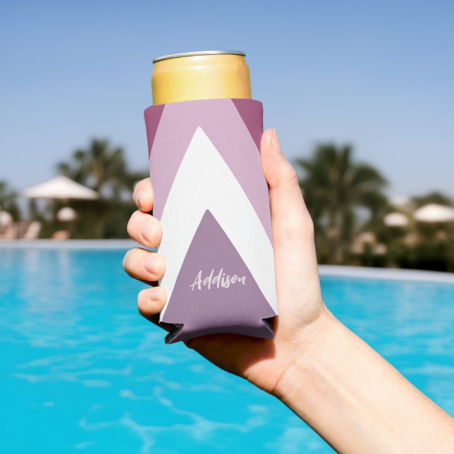 Modern pastel pink  seltzer can cooler (In Situ Pool)