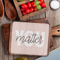 Modern Pastel Pink You Matter Inspiration Quote