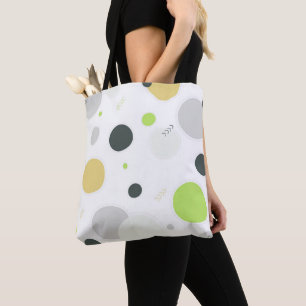 Modern Pastel Polka Dot Pattern Tote Bag