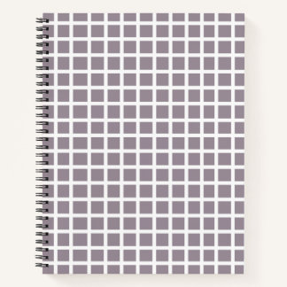 Modern Pastel Purple And White Gingham Notebook