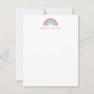 Modern Pastel Rainbow Personalised Kids Card