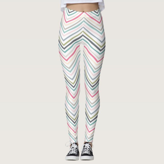 Modern Pastel Seamless Pattern Leggings (Front)