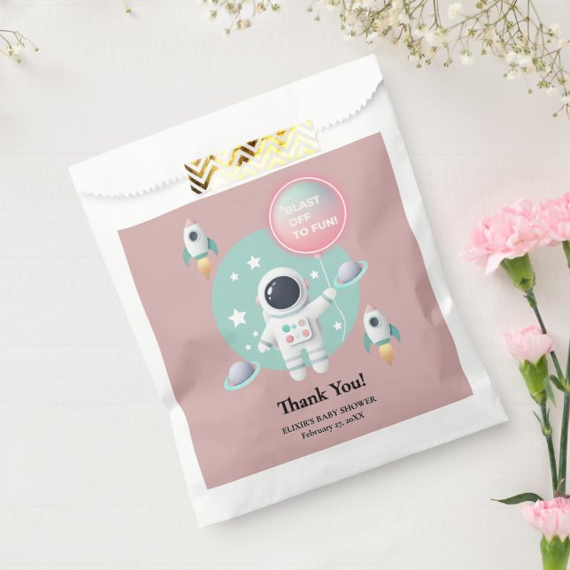 Modern Pastel Space Explorer Baby Shower Favour Bag (Sealed)