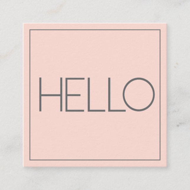 Modern Pastel  | Square Business Card (Front)