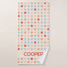 Modern pastel star pattern with name