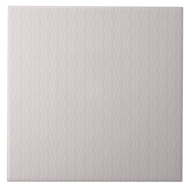 Modern Pastel Wavy Ceramic Tile – Custom 6x6" Art  (Front)