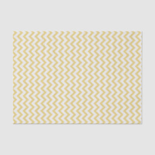 Modern pastel yellow and white chevron pattern tissue paper