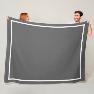 Modern patchwork quilt gingham black and white fleece blanket