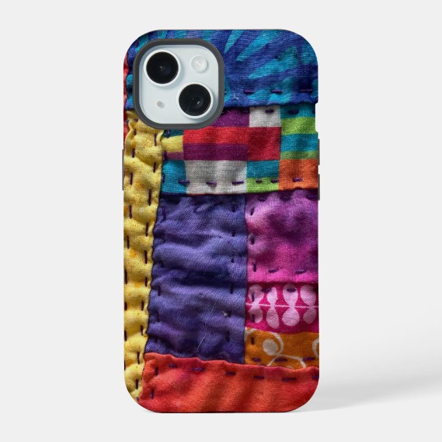 Modern Patchwork Quilt phone case (Back)