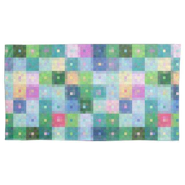 Modern patchwork quilt pillowcases (Front-Left)