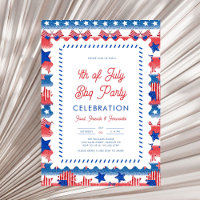 Modern Patriotic American Flag 4th of July Party I