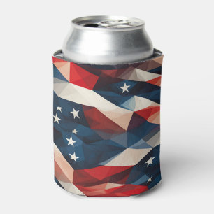 Modern Patriotic Prism Can Cooler