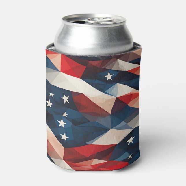 Modern Patriotic Prism Can Cooler (Can Front)