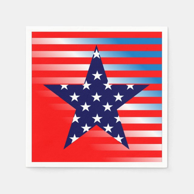 Modern Patriotic Symbols Napkin (Front)