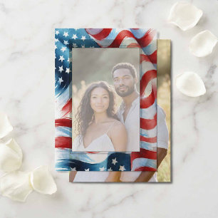 Modern Patriotic Vellum Wedding Invitation Insert