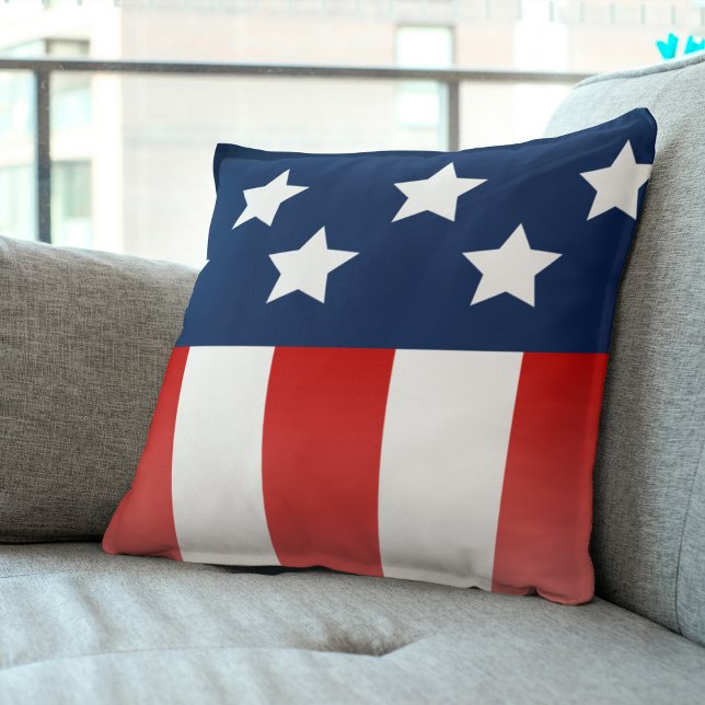 Modern Patriotism: Artistic American Flag Pillow (Modern Patriotism: Artistic American Flag Pillow!
I Freedom's Canvas for Your Home!)