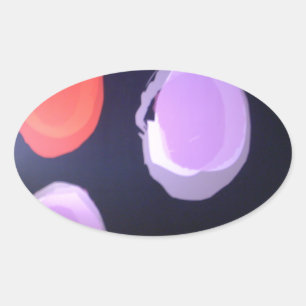 Modern Pattern: Colourful Polka Dot Pattern Oval Sticker
