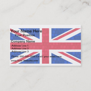 Modern Pattern English Flag Business Card