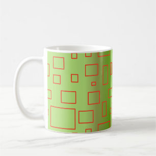 Modern Pattern Green Geometric Design Mug