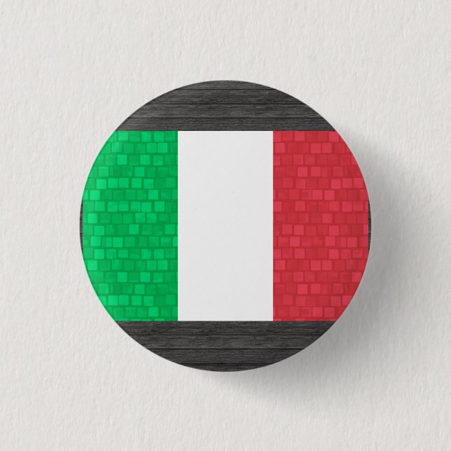Modern Pattern Italian Flag 3 Cm Round Badge (Front)