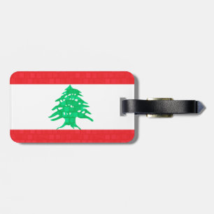 Modern Pattern Lebanese Flag Luggage Tag
