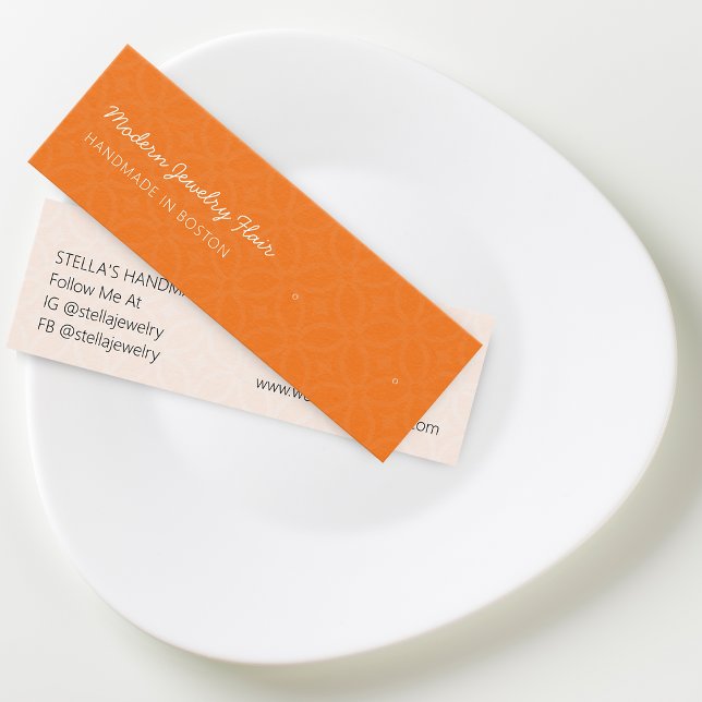 Modern Pattern Orange Stud Earring Display Card (Creator Uploaded)