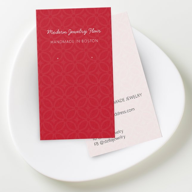 Modern Pattern Red Earring Display Card (Modern Pattern Red Earring Display Card)