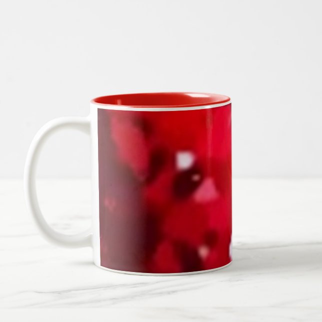 Modern pattern red mug (Left)