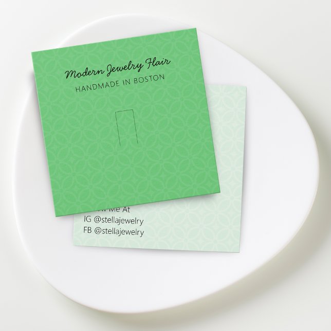 Modern Pattern Vivid Green Ring Display Card (Modern Pattern Vivid Green Ring Display Card)