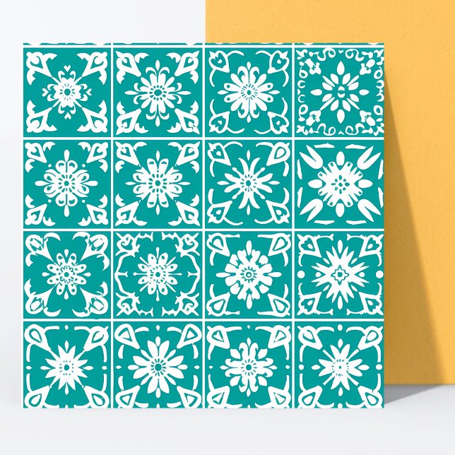 Modern Pattern White & Blue Mediterranean Ceramic Tile (Creator Uploaded)