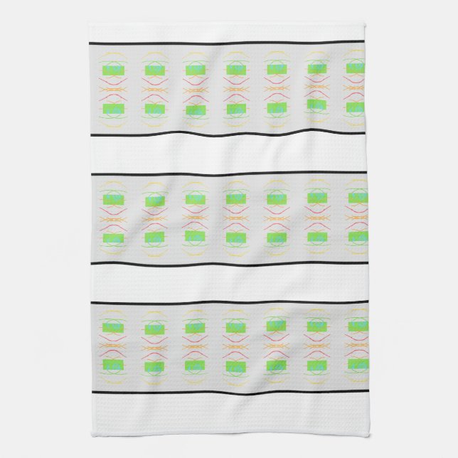 Modern Pattern With Grey Tea Towel (Vertical)