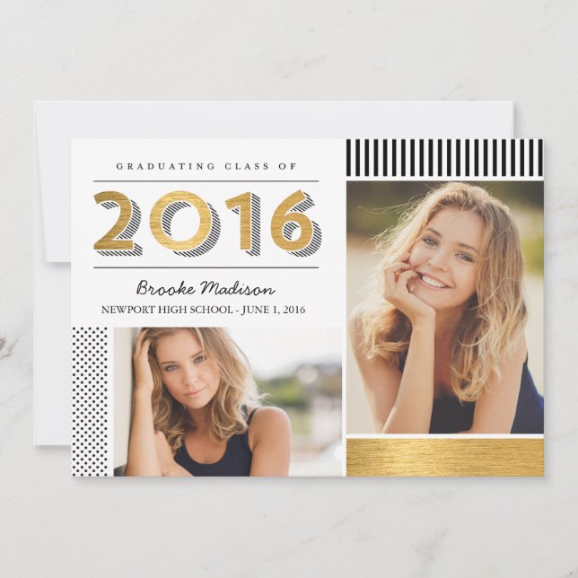 Modern Patterns Graduation Announcement/Invitation Invitation (Front)