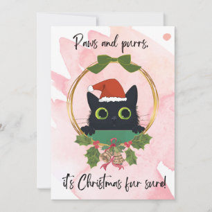 Modern Paws and Purrs Christmas Invitation
